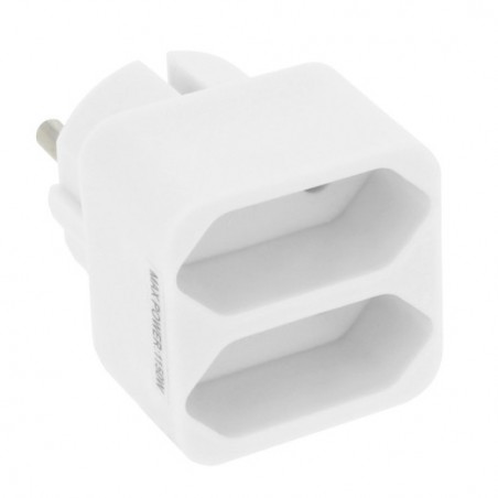 AMIG 8395  
 Adaptador de 2 vías 3205  
 44 x 46 x 65 mm  
 Policarbonato  
 Blanco