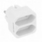AMIG 8395  
 Adaptador de 2 vías 3205  
 44 x 46 x 65 mm  
 Policarbonato  
 Blanco