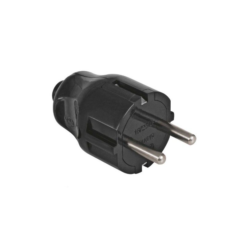 AMIG 8409  
 Clavija schuko 3271  
 70 x 36 mm  
 Polipropileno  
 Negro