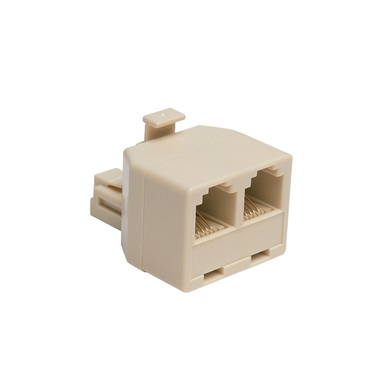 AMIG 8513  
 Distribuidor telefónico doble 3001  
 Policarbonato  
 Blanco marfil