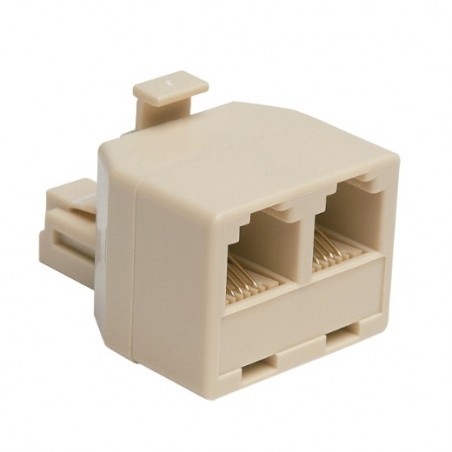 AMIG 8513  
 Distribuidor telefónico doble 3001  
 Policarbonato  
 Blanco marfil