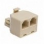 AMIG 8513  
 Distribuidor telefónico doble 3001  
 Policarbonato  
 Blanco marfil