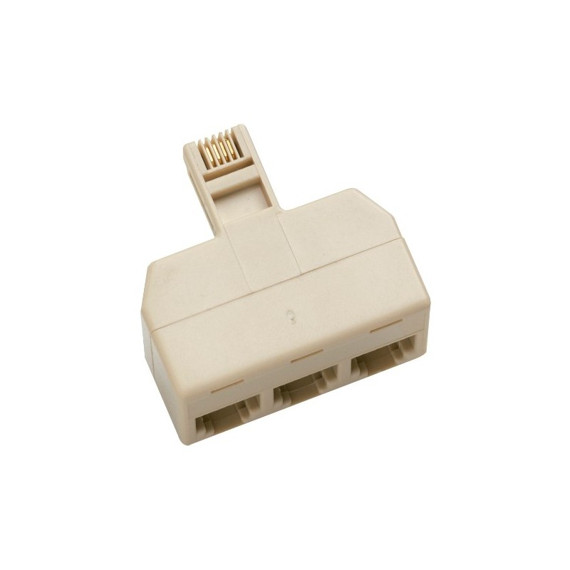 AMIG 8514  
 Distribuidor telefónico triple 3002  
 Policarbonato  
 Blanco marfil