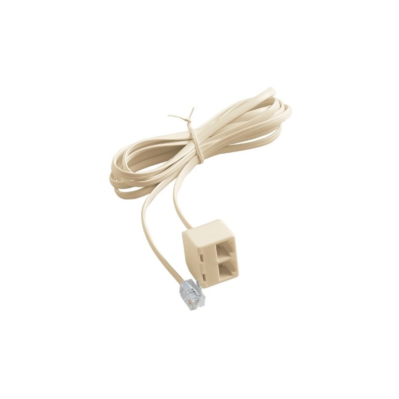AMIG 8527  
 Prolongador telefonía 3023  
 2 m  
 Polipropileno  
 Blanco marfil