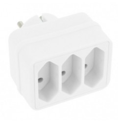 AMIG 8559  
 Adaptador de 3 vías 3206  
 65 x 48 x 75 mm  
 Policarbonato  
 Blanco