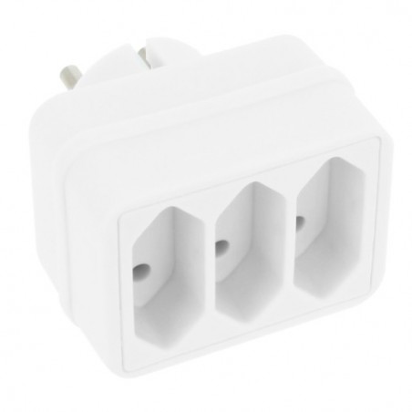 AMIG 8559  
 Adaptador de 3 vías 3206  
 65 x 48 x 75 mm  
 Policarbonato  
 Blanco