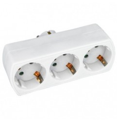 AMIG 8563  
 Adaptador schuko de 3 vías 3210  
 Policarbonato  
 Blanco