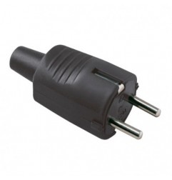 AMIG 8575  
 Clavija schuko 3273  
 75 x 32 mm  
 Polipropileno  
 Negro