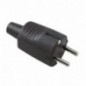 AMIG 8575  
 Clavija schuko 3273  
 75 x 32 mm  
 Polipropileno  
 Negro