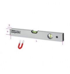 1696B 400 Nivel de burbuja con base magnética de aluminio perfilado anodizado