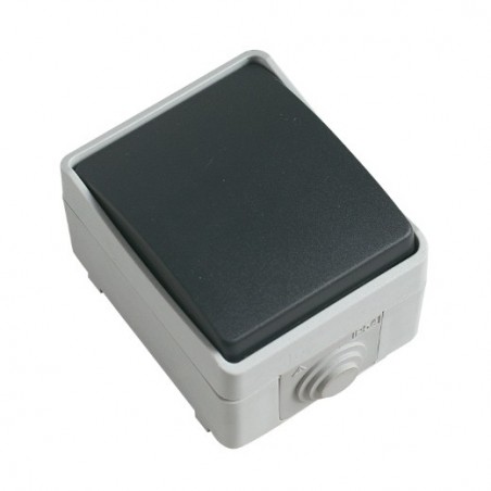 AMIG 8678  
 Interruptor estanco IP54 3621  
 90 x 65 x 52 mm  
 Policarbonato  
 Gris