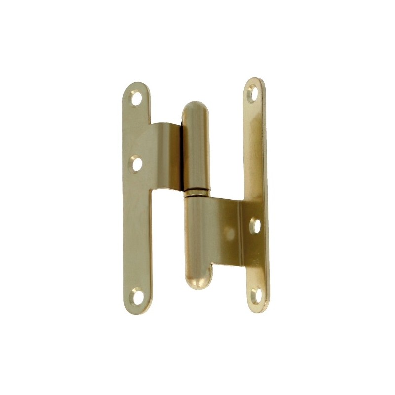 AMIG 874  
 Pernio escuadra 2  
 95 x 52 x 2 mm  
 Acero  
 Latonado barnizado - Derecha