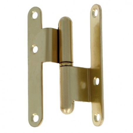 AMIG 874  
 Pernio escuadra 2  
 95 x 52 x 2 mm  
 Acero  
 Latonado barnizado - Derecha