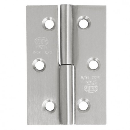 AMIG 8762  
 Bisagra 2066  
 60 x 40 x 1,5 mm  
 Acero inoxidable 18/8  
 Mate - Derecha