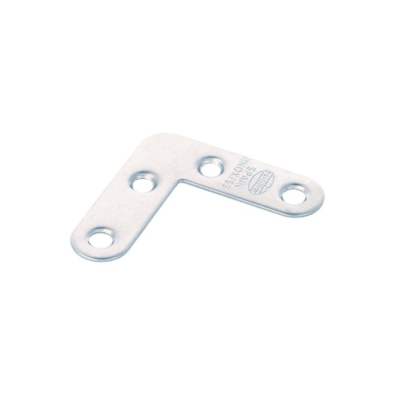 AMIG 8784  
 Escuadra plana 2  
 40 x 12 x 0,9 mm  
 Acero inoxidable  
 Brillo