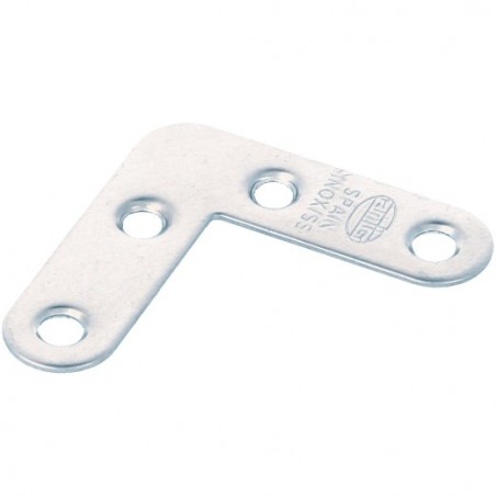 AMIG 8784  
 Escuadra plana 2  
 40 x 12 x 0,9 mm  
 Acero inoxidable  
 Brillo