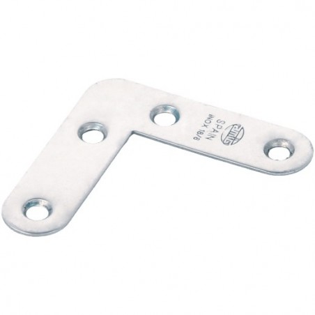 AMIG 8785  
 Escuadra plana 2  
 50 x 14 x 0,9 mm  
 Acero inoxidable  
 Brillo