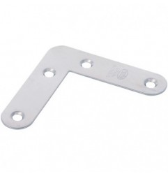 AMIG 8786  
 Escuadra plana 2  
 60 x 15 x 0,9 mm  
 Acero inoxidable  
 Brillo