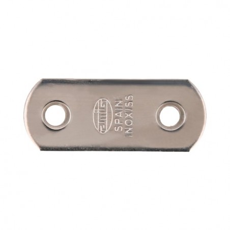 AMIG 8790  
 Placa 2  
 37 x 16 x 1,5 mm  
 Acero inoxidable  
 Brillo