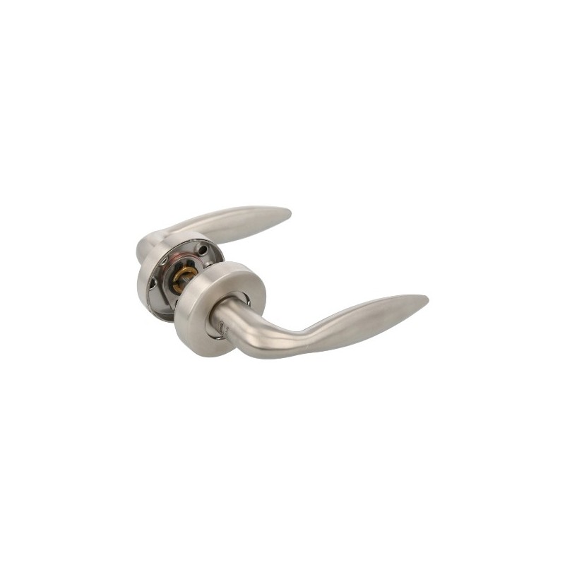AMIG 8877  
 Manilla con roseta 35R  
 Ø53 mm  
 Acero inoxidable 18/8  
 Mate