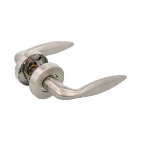 AMIG 8877  
 Manilla con roseta 35R  
 Ø53 mm  
 Acero inoxidable 18/8  
 Mate