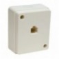 AMIG 8913  
 Toma telefónica de sobreponer 3861  
 66 x 55 mm  
 Polipropileno  
 Blanco