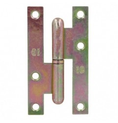 AMIG 981  
 Pernio 403  
 95 x 52 x 2 mm  
 Acero  
 Bicromatado - Derecha