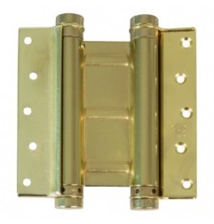 AMIG 9813  
 Bisagra doble acción 3037  
 125 x 126 mm  
 Acero  
 Latonado barnizado