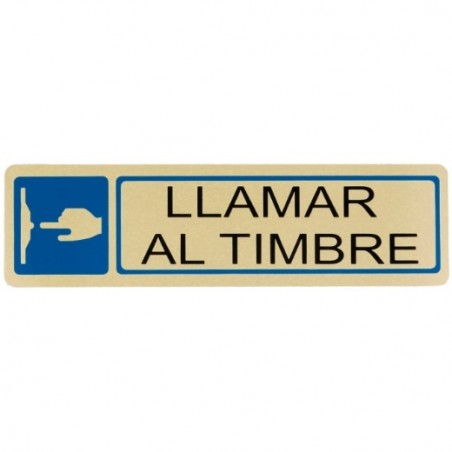 AMIG 9884  
 Placas señalización adhesivas  
 163 x 45 mm  
 Aluminio  
 Oro