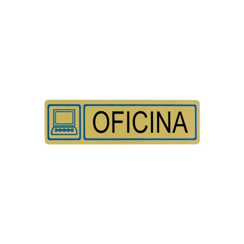 AMIG 9886  
 Placas señalización adhesivas  
 163 x 45 mm  
 Aluminio  
 Oro
