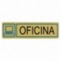 AMIG 9886  
 Placas señalización adhesivas  
 163 x 45 mm  
 Aluminio  
 Oro