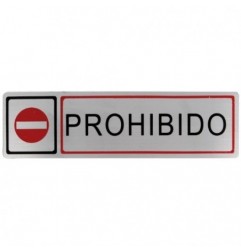 AMIG 9887  
 Placas señalización adhesivas  
 163 x 45 mm  
 Acero inoxidable  
 Mate
