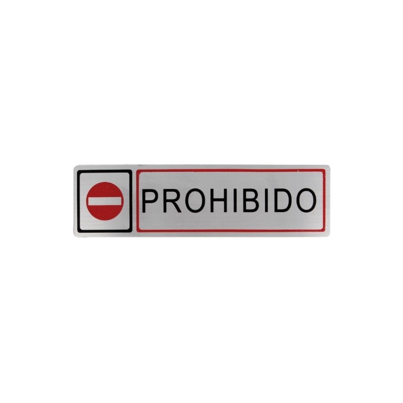 AMIG 9887  
 Placas señalización adhesivas  
 163 x 45 mm  
 Acero inoxidable  
 Mate