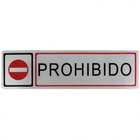 AMIG 9887  
 Placas señalización adhesivas  
 163 x 45 mm  
 Acero inoxidable  
 Mate