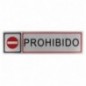 AMIG 9887  
 Placas señalización adhesivas  
 163 x 45 mm  
 Acero inoxidable  
 Mate