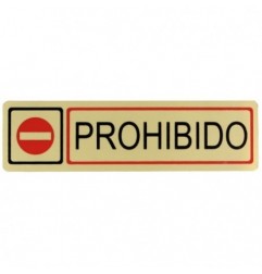 AMIG 9888  
 Placas señalización adhesivas  
 163 x 45 mm  
 Aluminio  
 Oro
