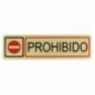 AMIG 9888  
 Placas señalización adhesivas  
 163 x 45 mm  
 Aluminio  
 Oro