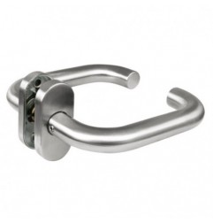 AMIG 9953  
 Manilla con roseta 3O  
 61 x 32 mm  
 Acero inoxidable 18/8  
 Mate