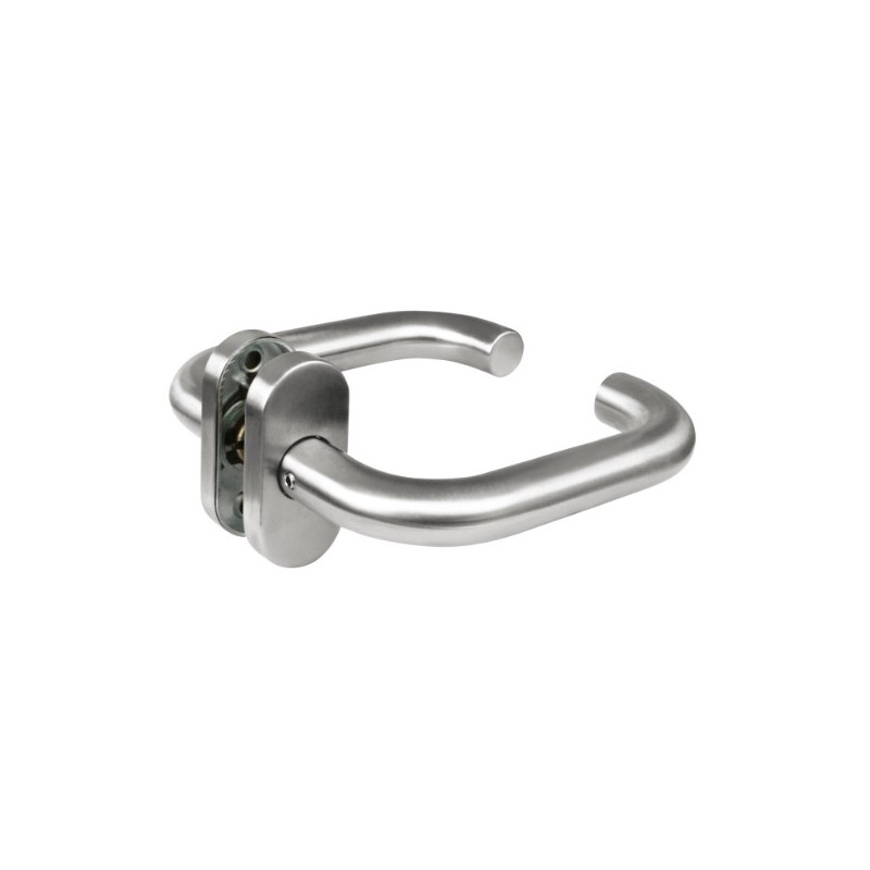 AMIG 9953  
 Manilla con roseta 3O  
 61 x 32 mm  
 Acero inoxidable 18/8  
 Mate