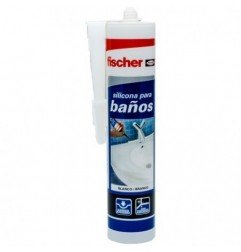 SILICONA BAÑOS BLANCO - 300 ml fischer: 20818