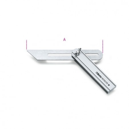 1672A 300 Falsa escuadra con hoja de acero cromado y base de aluminio