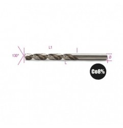 415 12,00 Broca HSS-CO 8% helicoidal rectificada