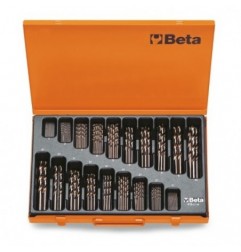 415/C116 Juego de 116 de brocas HSS-CO 8% helicoidales rectificadas, en caja metálica