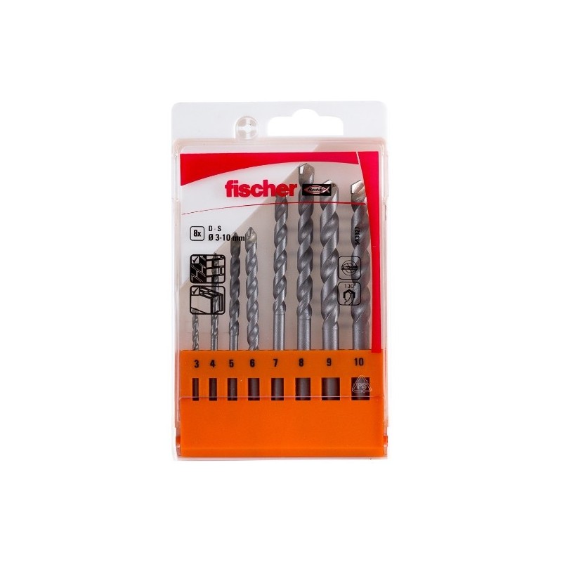 ESTUCHE BROCAS PERCUSION S - 8U fischer: 543027