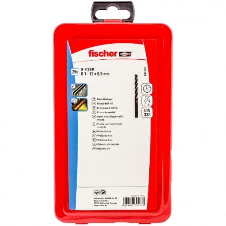 ESTUCHE 25 HSS-R DIN338 1-13 fischer: 543328