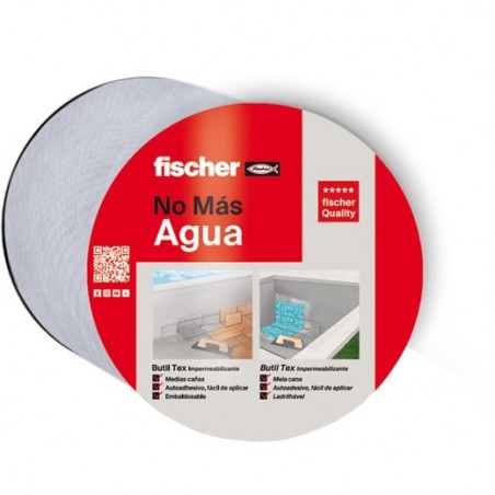 Cinta Butilica de Tela 10 cm x 10 m x 0,8 mm fischer: 564132
