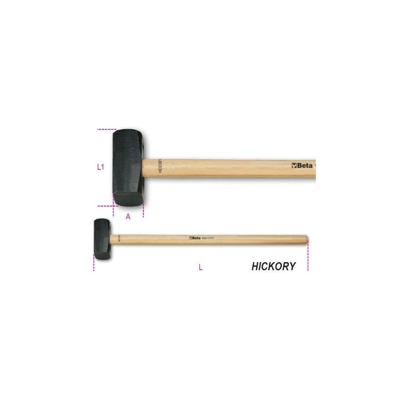 1381 4000 Maza recta con mango de madera hickory