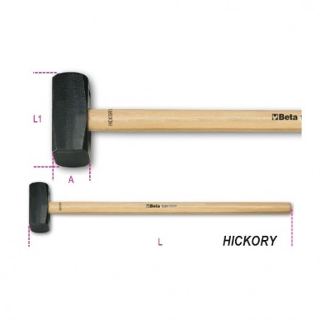 1381 4000 Maza recta con mango de madera hickory