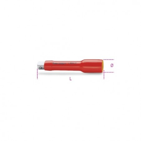 920MQ/21 Prolongador con cuadrado macho y hembra de 1/2&quot,, aislado