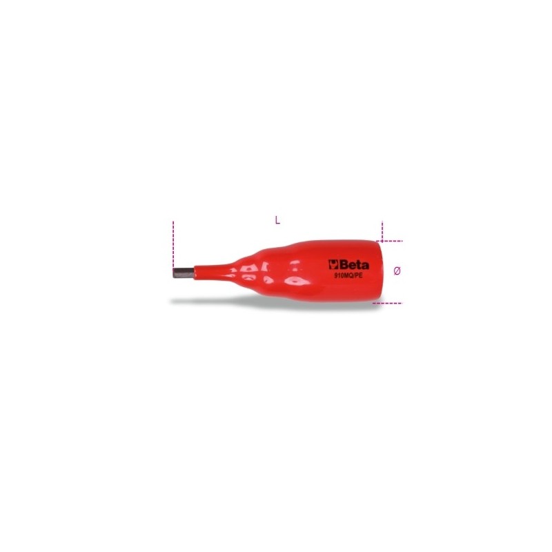 910MQ-PE 5 Vaso de 3/8&quot, con punta Allen, aislado